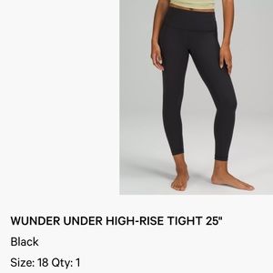 Size 18 LULULEMON LEGGINGS
